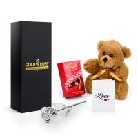 Elegant Silver Rose Gift Pack