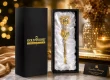 Gold dipped rose vs gold plated rose presented in a luxury Gold Rose Emporium gift box